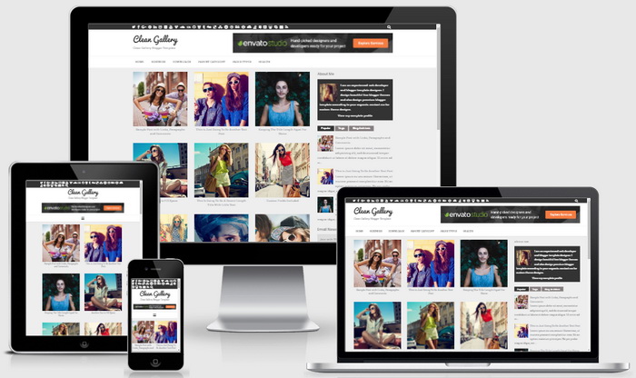 Responsive View - Clean Gallery Blogger Template