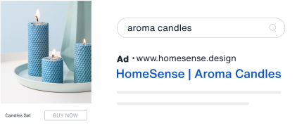 website advertised on search engine pages