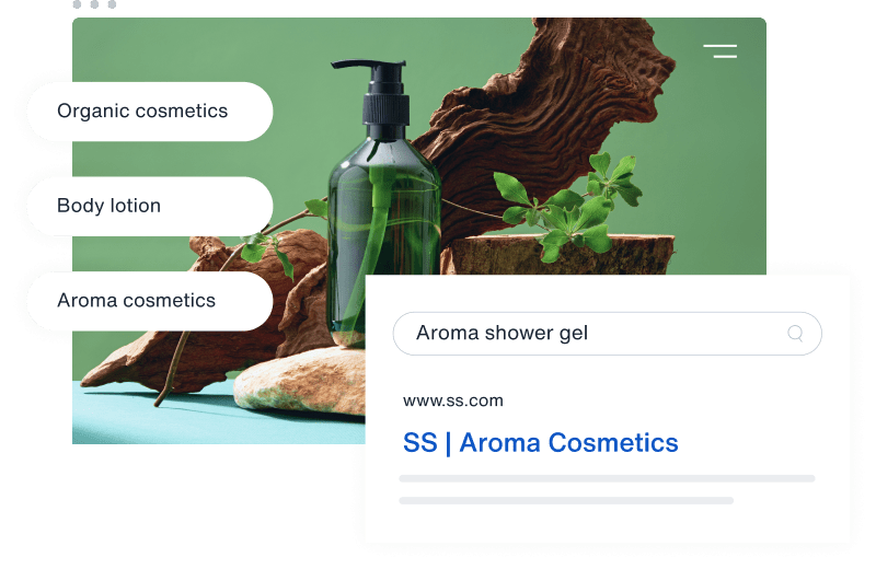 website using seo features