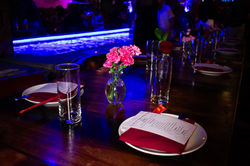 Banquet table with prix-fixe dining menus at Jade Eatery & Lounge in Forest Hills, Queens – for grou