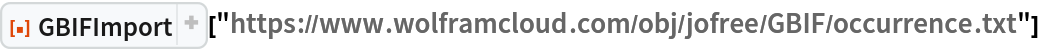 ResourceFunction[
 "GBIFImport"]["https://www.wolframcloud.com/obj/jofree/GBIF/occurrence.txt"]